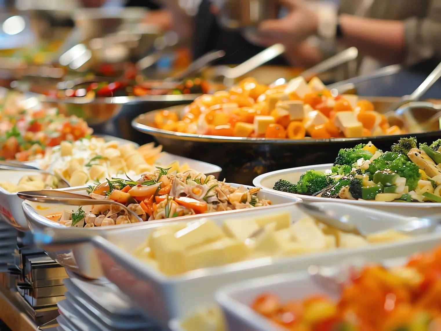 Mixed appetizers and side dishes with global flavors at Buffet City, a Buffet Restaurant in Tuscaloosa