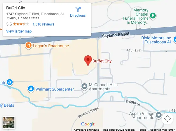 Location, 1747 Skyland E Blvd, Tuscaloosa, AL 35405, United States Location, 1747 Skyland E Blvd, Tuscaloosa, AL 35405, United States